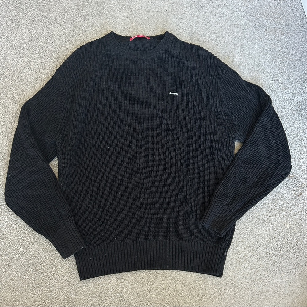 Supreme Black Knit Long Sleeve Sweater